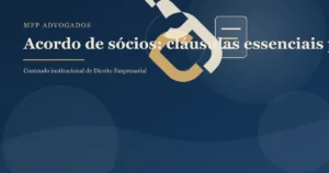 Ilustração institucional sobre acordo de sócios e governança empresarial