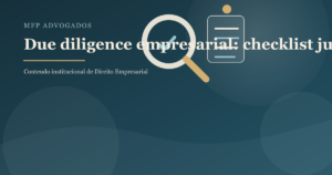 Ilustração institucional sobre due diligence empresarial e análise de riscos